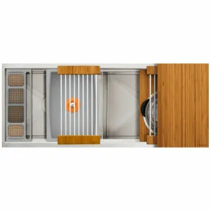 The Galley Ideal Work & Wash Station 4D Bamboo IWW-4-D-BA by The Galley, a Kitchen Sinks for sale on Style Sourcebook