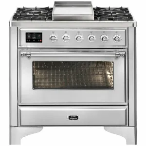 ILVE Majestic 90cm Freestanding Dual Fuel Oven M09FDNE3SSC by Ilve, a Ovens for sale on Style Sourcebook