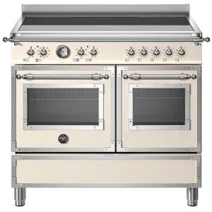 Bertazzoni 100cm Heritage Induction Cream Freestanding Double Oven HER105I2EAVT by Bertazzoni, a Cooktops for sale on Style Sourcebook