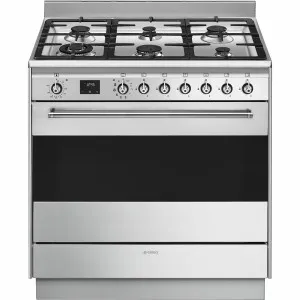 Smeg 90cm Dual Fuel Freestanding Oven Stainless Steel FSP9610X1 by Smeg, a Cooktops for sale on Style Sourcebook