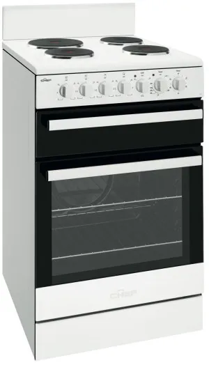 Chef 54cm Freestanding Conventional Electric Oven/Stove CFE535WB by Chef, a Cooktops for sale on Style Sourcebook