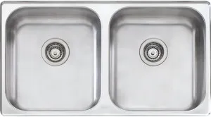 Oliveri Nu-Petite Double Bowl Undermount Sink NP60U by Oliveri, a Kitchen Sinks for sale on Style Sourcebook