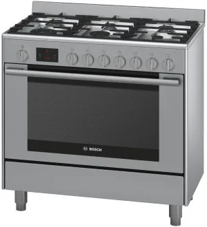 Bosch Serie 6 90cm Freestanding Dual Fuel Oven/Stove HSB738357A by Bosch, a Cooktops for sale on Style Sourcebook