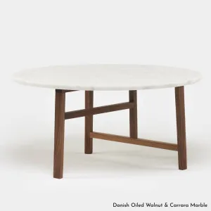 De La Espada Trio Round Coffee Table with Stone Top and Oak Timber Base 754MMK by De La Espada, a Coffee Table for sale on Style Sourcebook