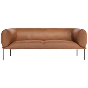 Molinari Rondo 3 Seater Sofa - Nobilis Leather Brown RDO3SFL8N04 by Molinari, a Sofas for sale on Style Sourcebook