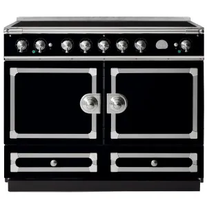 La Cornue Cornufe 110cm Induction Freestanding Oven Shiny Black with Brushed Nickel CFE110EIBL-N by La Cornue, a Cooktops for sale on Style Sourcebook