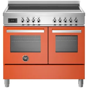 Bertazzoni 100cm Arancio Induction Freestanding Double Oven PRO105I2EART by Bertazzoni, a Cooktops for sale on Style Sourcebook
