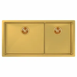 Abey Piazza 1 and 3/4 Square Bowl Sink Eureka Gold CR500DG by Abey, a Kitchen Sinks for sale on Style Sourcebook