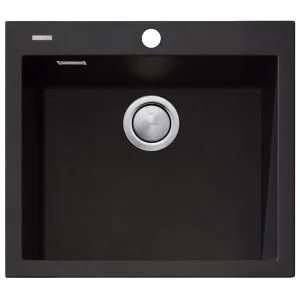 Oliveri Santorini Large Bowl Topmount Sink Black ST-BL1551-OF by Oliveri, a Kitchen Sinks for sale on Style Sourcebook