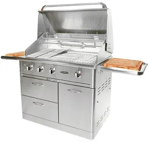 Capital 40 inches Cart Model 2 Burner Mobile LPG BBQ with Solid Flat Plate ACG40RFS1L by null, a BBQs for sale on Style Sourcebook
