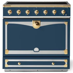 La Cornue Albertine 90cm Induction Freestanding Oven Winter Sky with Polished Brass ALB90EIWS-BN by La Cornue, a Cooktops for sale on Style Sourcebook