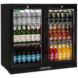 Rhino 208L Double Door Heated Glass Under Bench Beverage Centre Black SG2H-B-HD by Rhino, a Refrigerators, Freezers for sale on Style Sourcebook