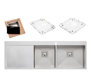 Oliveri Professional Series 1 and 3/4 Bowl Left Hand Drainer Topmount Sink PR1112 by Oliveri, a Kitchen Sinks for sale on Style Sourcebook