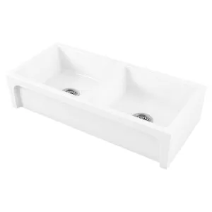 Abey Chambord Charles I Double Bowl Fireclay Sink CHARLES-1W by Abey, a Kitchen Sinks for sale on Style Sourcebook