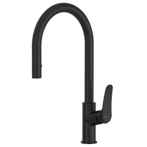 Oliveri Verona Pull out Goose Neck Mixer Tap Matte Black VA306516MB-P by Oliveri, a Kitchen Taps & Mixers for sale on Style Sourcebook