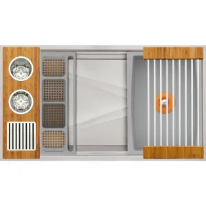 The Galley Ideal WashStation 3S Wash Kit Bamboo IWA-3-S-BA by The Galley, a Kitchen Sinks for sale on Style Sourcebook