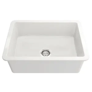 Turner Hastings Cuisine 68 Single Bowl Inset and Undermount Sink Gloss White CU68FS by Turner Hastings, a Kitchen Sinks for sale on Style Sourcebook
