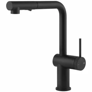 Gessi Inedito Pull Out Dual Function Spray Kitchen Mixer Black 60478B by Gessi, a Kitchen Taps & Mixers for sale on Style Sourcebook