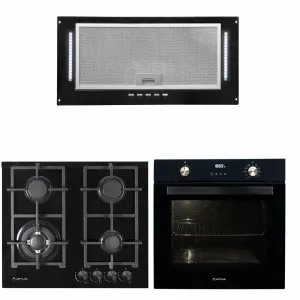 Artusi 60cm Pack Pyrolytic Oven, Gas Cooktop, Rangehood AUM60BPK by Artusi, a Ovens for sale on Style Sourcebook