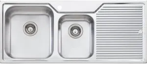 Oliveri Nu-Petite 1 and 3/4 Bowl Right Hand Drainer Topmount Sink NP611 by Oliveri, a Kitchen Sinks for sale on Style Sourcebook