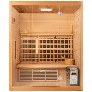 Revel NordicWave 3 Person Infrared & Traditional Hybrid Sauna R-CS-3PB by Revel, a Saunas for sale on Style Sourcebook