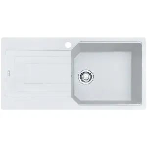 Franke Urban 1000mm Single Bowl Topmount Sink with Left Hand Drainer - White UBG611-100PWLHD by Franke, a Kitchen Sinks for sale on Style Sourcebook