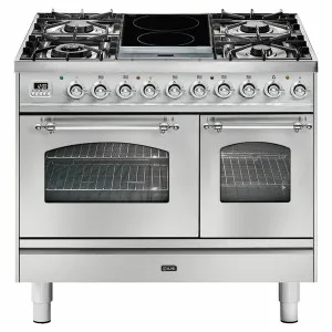ILVE Nostalgie 100cm Freestanding Dual Fuel Oven/Stove PD10IDNE3SSC by Ilve, a Ovens for sale on Style Sourcebook