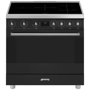 Smeg 90cm Matte Black Induction Freestanding Oven C9IMMB2 by Smeg, a Cooktops for sale on Style Sourcebook