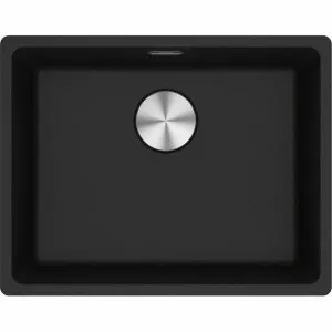 Franke Maris 520mm Single Bowl Flushmount Sink with Extension Drainer Onyx MRG210-52ON-FPC by Franke, a Kitchen Sinks for sale on Style Sourcebook