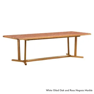 De La Espada Shaker Dining Table Medium in Oak with Stone Top 764MMK by null, a Dining Tables for sale on Style Sourcebook