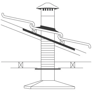 Abey 125mm Vertical Tiled Roof Ducting Kit RHVT5 by null, a Rangehoods for sale on Style Sourcebook