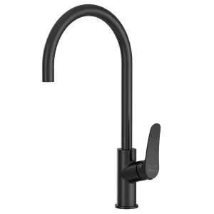Oliveri Verona Goose Neck Mixer Tap Matte Black VA306516MB by null, a Kitchen Taps & Mixers for sale on Style Sourcebook