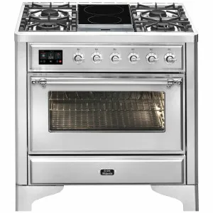 ILVE Majestic 90cm Freestanding Dual Fuel Oven M09IDNE3SSC by null, a Ovens for sale on Style Sourcebook