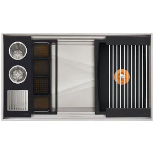 The Galley Ideal ThinTop WashStation 3S Graphite Wood Composite IWA-3-S-TT-GT by The Galley, a Kitchen Sinks for sale on Style Sourcebook