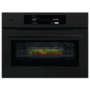 AEG 60cm 9000 Series Compact Built-In Combi-Microwave Oven with Grill - Matte Black NKK9A801T by AEG, a Ovens for sale on Style Sourcebook