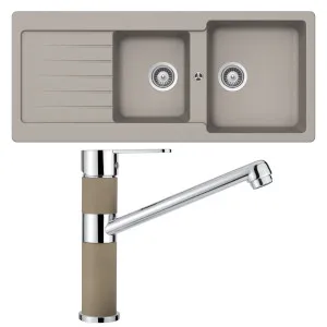 Abey Schock Typos 1 and 3/4 Bowl Left Hand Drainer Sink Pack TD200TC by Abey, a Kitchen Sinks for sale on Style Sourcebook