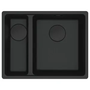 Franke Maris 340/150mm 1 and 1/2 Bowl Left Topmount Sink with Extension Drainer Matte Black MRG660-SBLMBFPC by Franke, a Kitchen Sinks for sale on Style Sourcebook