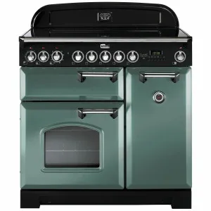 Falcon 90cm Classic Deluxe Freestanding Induction Oven/Stove Mineral Green and Chrome CDL90EIMGCH by null, a Cooktops for sale on Style Sourcebook