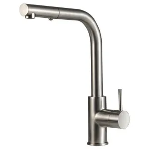 Rogerseller Tonic Square Sink Mixer with Pull Out Spray - Brushed Nickel 3606013907 by Rogerseller, a Kitchen Taps & Mixers for sale on Style Sourcebook