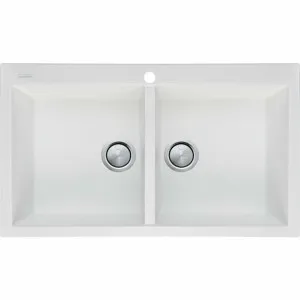 Oliveri Santorini Double Bowl Topmount Sink ST-WH1564 by Oliveri, a Kitchen Sinks for sale on Style Sourcebook