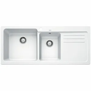 Blanco Bowl and 3/4 Inset Sink with Right Hand Drainer White NAYA8SWK5 by Blanco, a Kitchen Sinks for sale on Style Sourcebook