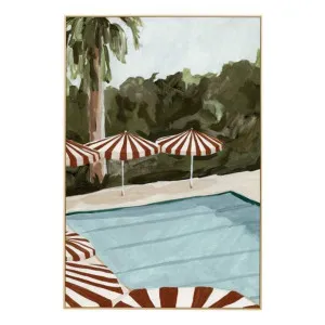 Resort Umbrellas 1 Box Framed Canvas in 82 x 122cm by OZ Design, a Painted Canvases for sale on Style Sourcebook