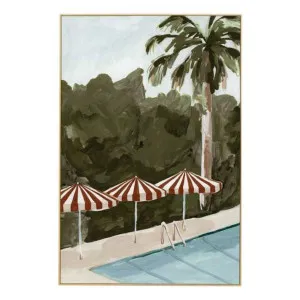 Resort Umbrellas 2 Box Framed Canvas in 42 x 62cm by OZ Design, a Painted Canvases for sale on Style Sourcebook