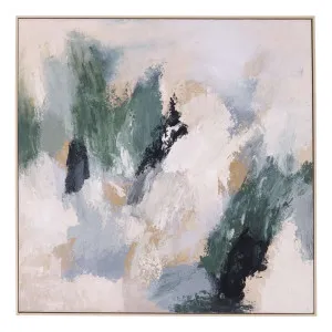 Still Moss Box Framed Canvas in 120 x 120cm by OZ Design, a Painted Canvases for sale on Style Sourcebook