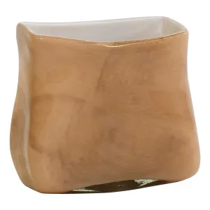 Jaffa Vase Short 20x20cm in Toffee by OZ Design, a Vases & Jars for sale on Style Sourcebook
