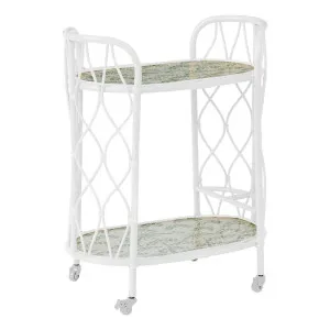Palma Bar Cart 74x90cm in White by OZ Design, a Sideboards, Buffets & Trolleys for sale on Style Sourcebook