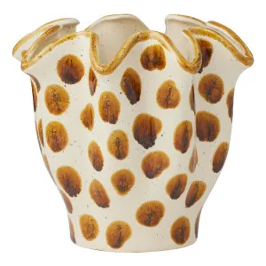 Brun Pot 19x19cm in Ivory / Brown by OZ Design, a Baskets, Pots & Window Boxes for sale on Style Sourcebook
