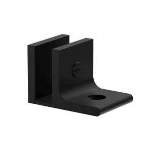 Boston Wall to 12 mm Glass 90 Degree Clamp with Leg Matte Black by Estelle, a Bathroom Fixtures for sale on Style Sourcebook