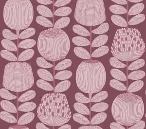 Banksia Lines Rose Wallpaper by Urban Road, a Wallpaper for sale on Style Sourcebook