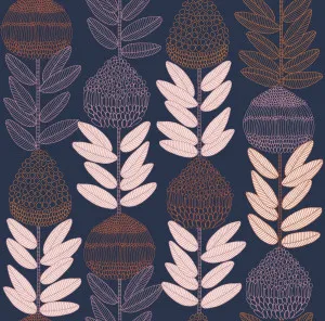 Protea Lines Terracotta Wallpaper by Urban Road, a Wallpaper for sale on Style Sourcebook